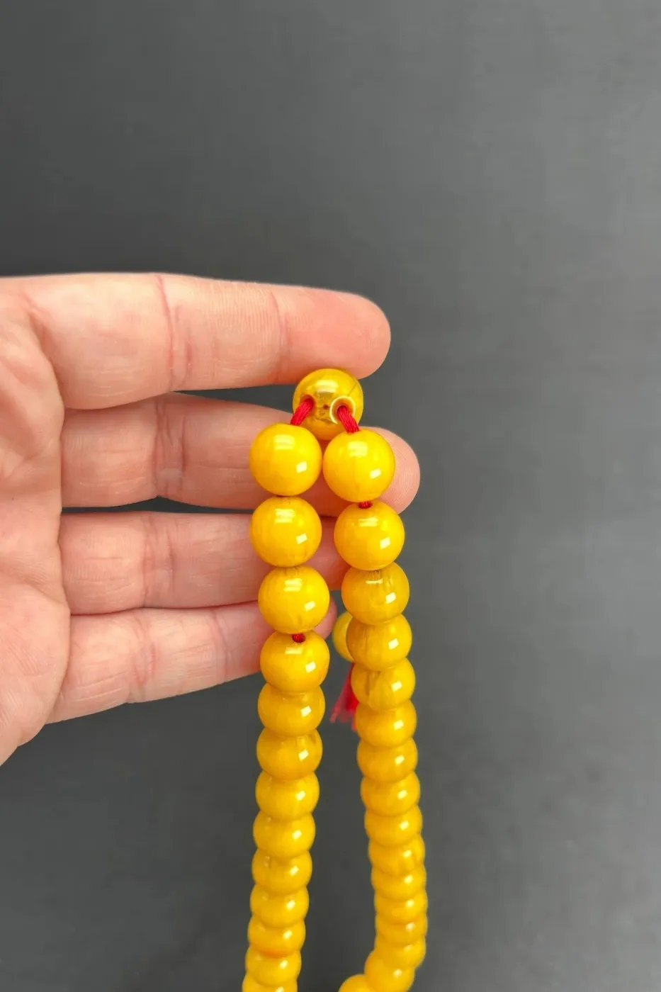 Küre Kesim 13mm Sarı Sıkma Tespih