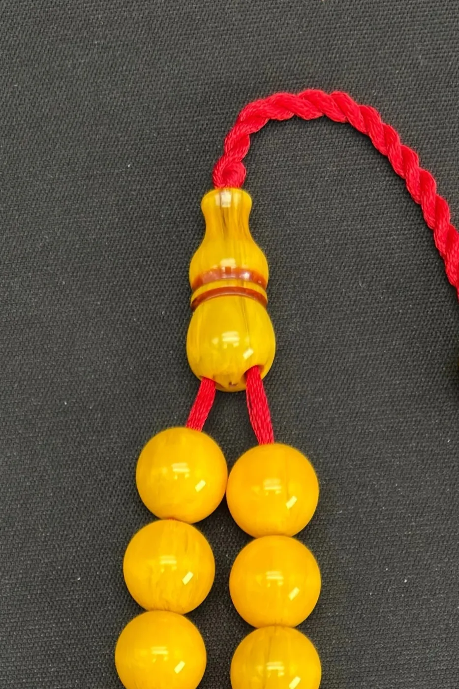 Küre Kesim 13mm Sarı Sıkma Tespih