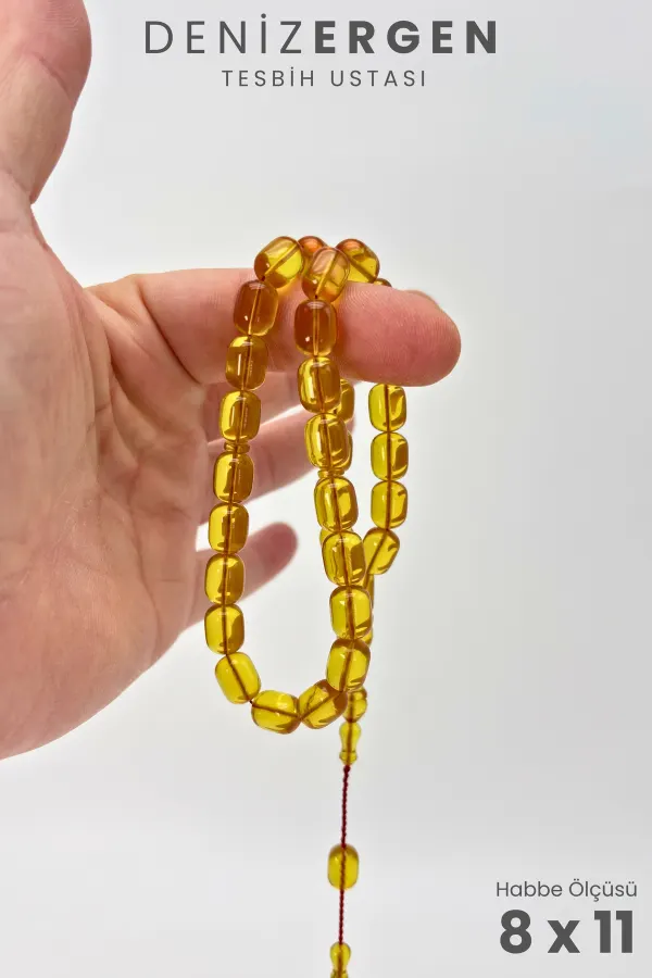 Kişiye Özel Premium Kutulu Sertifikalı Ad Soyad Ateş Kehribarı Bakalit Sistem Püsküllü Tesbih