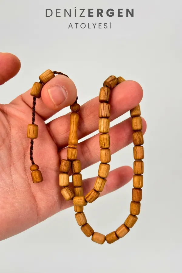 Sertifikalı Doğal Kördiken Ağacı Sistem Püsküllü 7 x 10 Kapsül Tesbih
