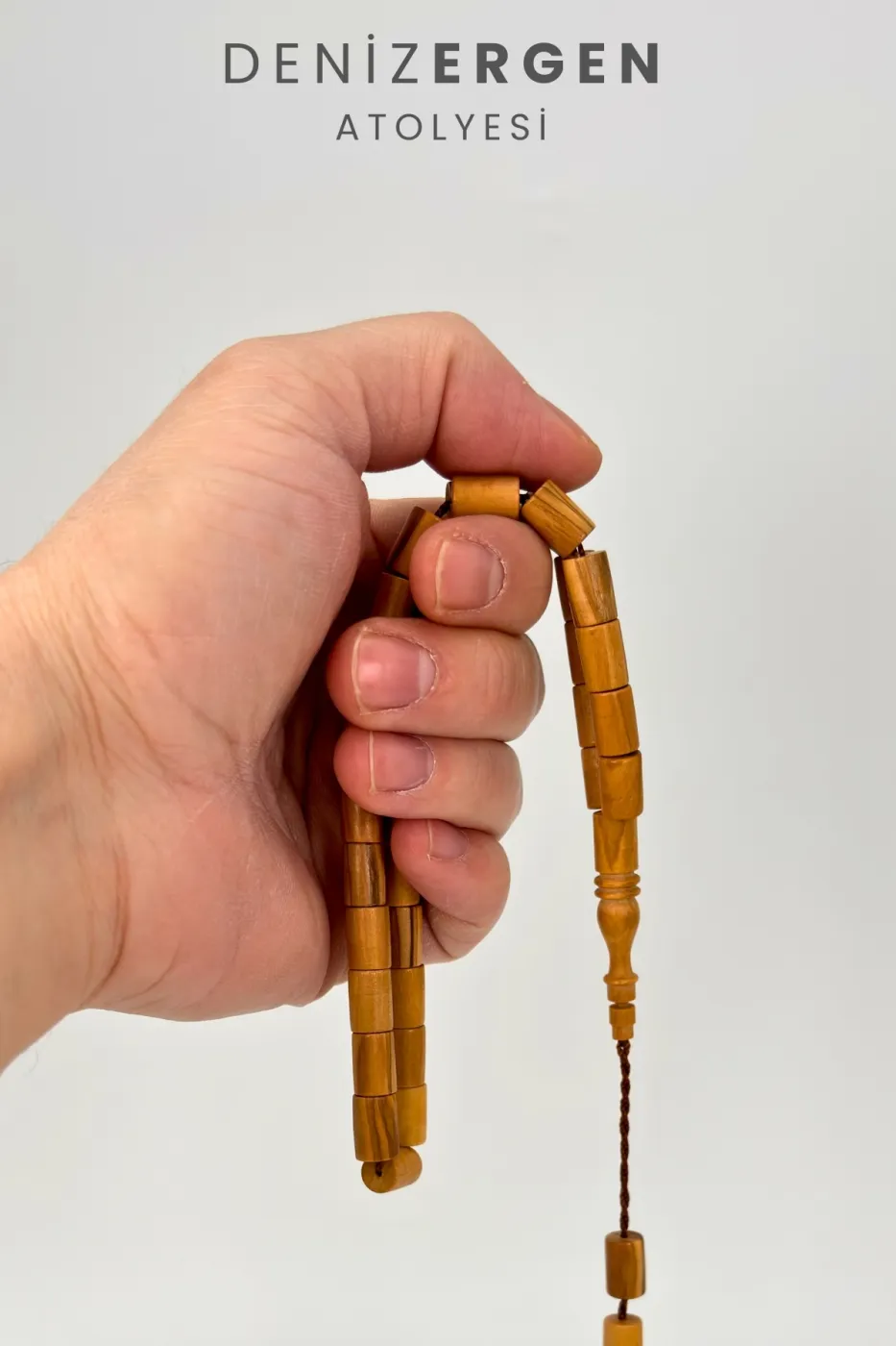 Orjinal Sertifikalı Zeytin Ağacı Sistem Püsküllü 7.5 x 11 Kesme Tesbih