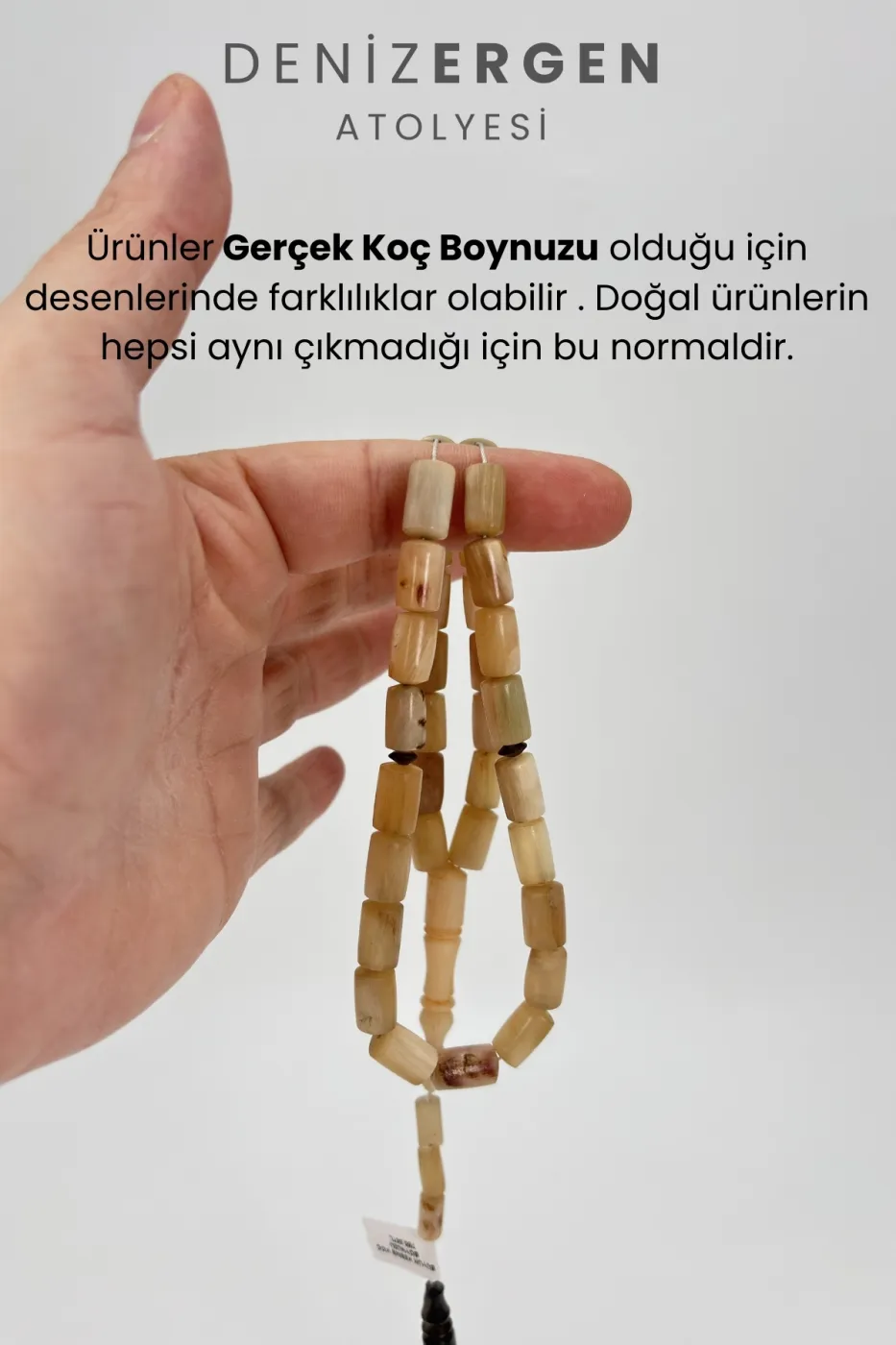 Sertifikalı Üst Düzey Doğal Koç Boynuzu Sistem Püsküllü Tesbih
