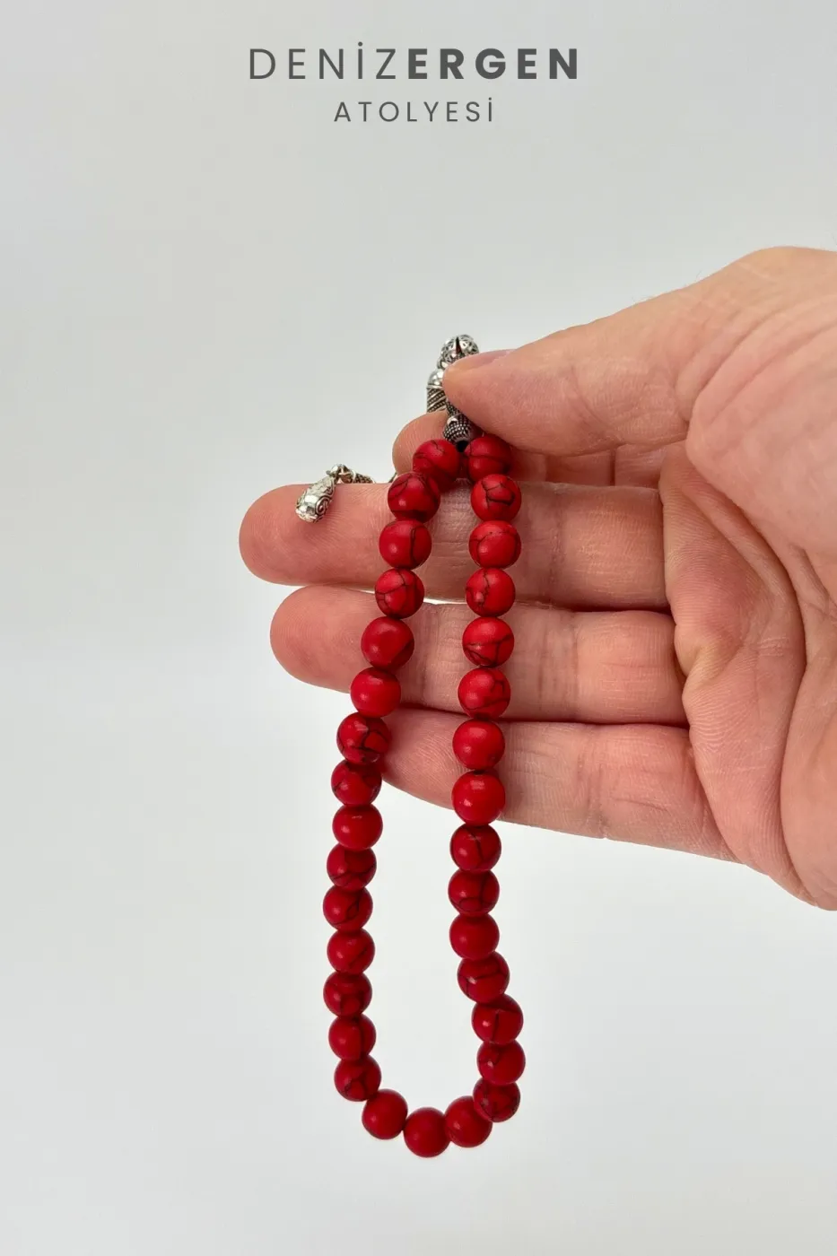 Orjinal Sertifikalı 8mm Küre Kesim Sıkma Mercan Bilek Boy Tesbih