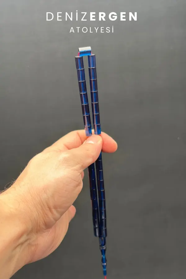 Atolyesi İmzalı Ateş Mor Kesme 11 x 7 Tespih