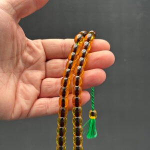 Özel Döküm Bilek Boy 8.5 x 9 Sarı Ateş Tespih - Görsel 1