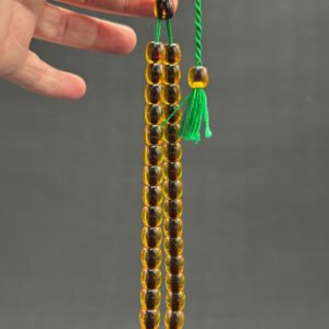 Özel Döküm Bilek Boy 8.5 x 9 Sarı Ateş Tespih - Görsel 2