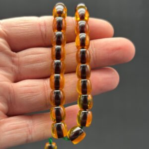 Özel Döküm Bilek Boy 8.5 x 9 Sarı Ateş Tespih - Görsel 4