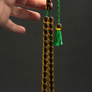 Özel Döküm Bilek Boy 8.5 x 9 Sarı Ateş Tespih - Görsel 6