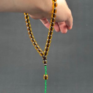 Özel Döküm Bilek Boy 8.5 x 9 Sarı Ateş Tespih - Görsel 7