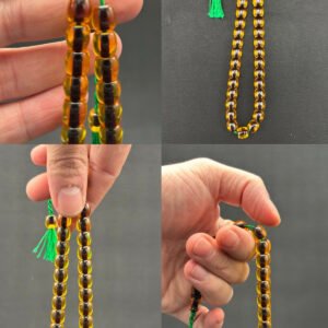 Özel Döküm Bilek Boy 8.5 x 9 Sarı Ateş Tespih - Görsel 8