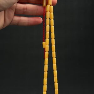 Özel Döküm El Boy 5.5 x 11 Beyaz Hamur Faturan Sıkma Tespih - Görsel 2