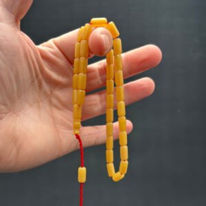 Özel Döküm El Boy 5.5 x 11 Beyaz Hamur Faturan Sıkma Tespih - Görsel 3