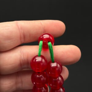 Kırmızı Şeffaf 13mm Küre Kesim Tespih - Görsel 3