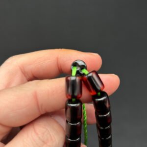 Kırmızı Şeffaf Kapsül Kesim 9 x 11 Ateş Tespih - Görsel 4