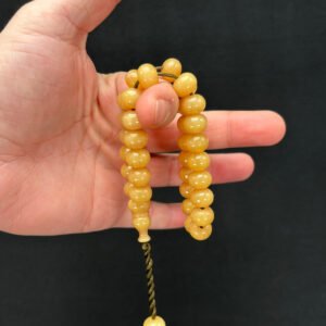 Bürokrat Boy 9 x 11 Beyaz Hamur Teker Kesim Sıkma Tespih - Görsel 4