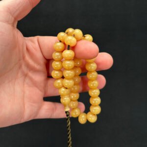 Bürokrat Boy 9 x 11 Beyaz Hamur Teker Kesim Sıkma Tespih - Görsel 5