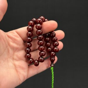 Orjinal Bakalit Kırmızı 9 x 11 Teker Kesim Tespih - Görsel 1