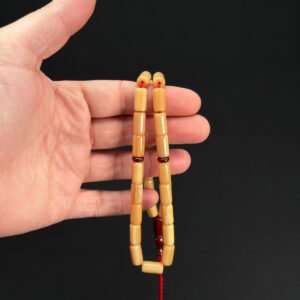 Beyaz Hamur Özel Döküm 7 x 13 Sıkma Tespih - Görsel 6