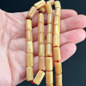 Beyaz Hamur Özel Döküm 7 x 13 Sıkma Tespih - Görsel 3