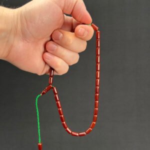 Kırmızı 5.5 x 10 Bakalit Sıkma Tespih - Görsel 2