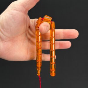 Kelle Boy Şeffaf 9 x 13 Ateş Tespih - Görsel 2