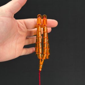 Kelle Boy Şeffaf 9 x 13 Ateş Tespih - Görsel 4