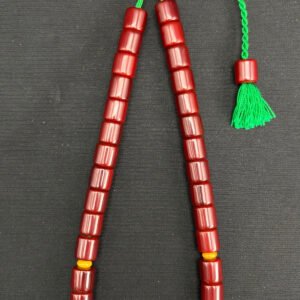 Teker Kesim 10 x 11 Kesim Kırmızı Sıkma Tespih - Görsel 2