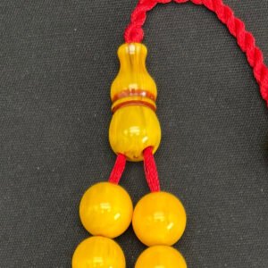 Küre Kesim 13mm Sarı Sıkma Tespih - Görsel 5