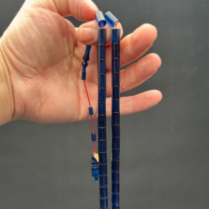 Deniz Ergen Atolyesi İmzalı Ateş Mor Kesme 11 x 7 Tespih - Görsel 1