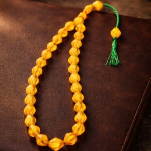 Özel Döküm Büyük Boy 11 x 13 Sarı Sıkma Tespih - Görsel 1