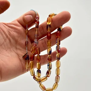 Çok Renkli Premium İmzalı Kişiye Özel Ad Soyad Kutulu Sistem Takım Sıkma Bakalit Kapsül Hediyelik Hareli Tesbih - Görsel 8