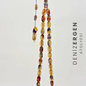 Çok Renkli Premium İmzalı Kişiye Özel Ad Soyad Kutulu Sistem Takım Sıkma Bakalit Kapsül Hediyelik Hareli Tesbih - Görsel 5