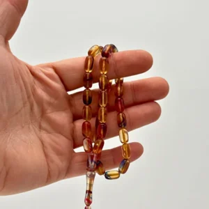 Çok Renkli Premium İmzalı Kişiye Özel Ad Soyad Kutulu Sistem Takım Sıkma Bakalit Kapsül Hediyelik Hareli Tesbih - Görsel 4