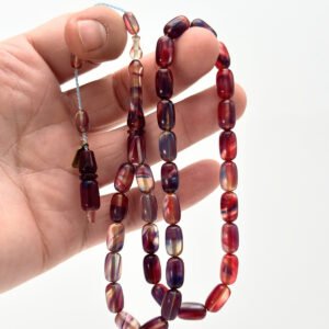 Mor Premium İmzalı Kişiye Özel Ad Soyad Kutulu Sistem Takım Sıkma Bakalit Kapsül Hediyelik Hareli Tesbih - Görsel 7