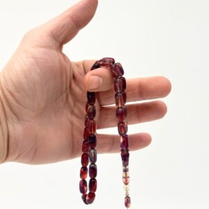 Mor Premium İmzalı Kişiye Özel Ad Soyad Kutulu Sistem Takım Sıkma Bakalit Kapsül Hediyelik Hareli Tesbih - Görsel 5