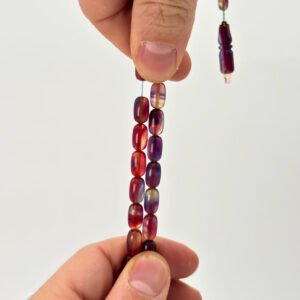 Mor Premium İmzalı Kişiye Özel Ad Soyad Kutulu Sistem Takım Sıkma Bakalit Kapsül Hediyelik Hareli Tesbih - Görsel 4