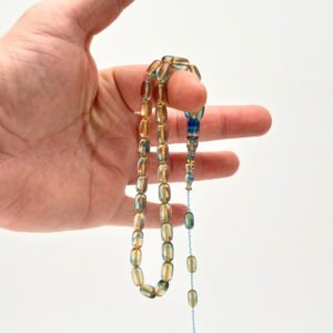 Çok Renkli Premium İmzalı Kişiye Özel Ad Soyad Kutulu Sistem Takım Sıkma Bakalit Kapsül Hediyelik Hareli Tesbih - Görsel 4