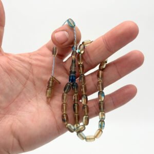 Çok Renkli Premium İmzalı Kişiye Özel Ad Soyad Kutulu Sistem Takım Sıkma Bakalit Kapsül Hediyelik Hareli Tesbih - Görsel 8